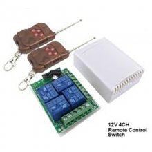 DC12V 4CH wireless remote control switch/intelligent relay receiver 10A relay/instantaneous/alternating/interlocking working mode CAN switch/433MHz easy to install/DC12V
