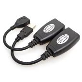 2Pcs New USB to RJ45 LAN Cable Extension Adapter Extender A Distance Of Up To 50M Support For Over Cat5 RJ45 Cat6 Patch Cord