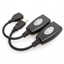 2Pcs New USB to RJ45 LAN Cable Extension Adapter Extender A Distance Of Up To 50M Support For Over Cat5 RJ45 Cat6 Patch Cord