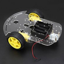 Smart car chassis tracing car with belt encoder battery holder