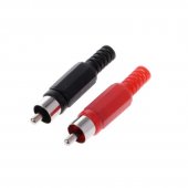 Red Solder RCA Male Plug Audio Video Adapter Connector