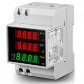 D52-2047 Power Meter Power Factor Voltmeter+Ampermeter Display 200-450V external CT ~ 100A