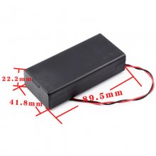 2X18650 battery holder with case and switch