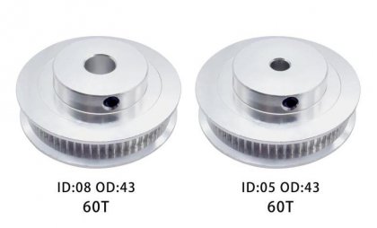 60T W6 B5 /Pulley, 60 teeth, for gt2 6mm, diameter 5mm