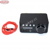 Power amplifier 2x50W Bluetooth 5.0 USB Aux Silver