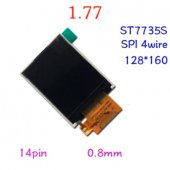 1.8inch ST7735S two lamps in parallel ,128*160, SPI 4wire ,14pin 0.8mm