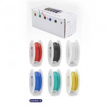 wire 22 AWG silicone 6-colors Box