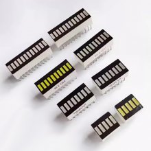 10-segment LED, 10 LED strip light bar highlighted Blue