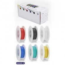 wire 24 AWG silicone 6-colors Box