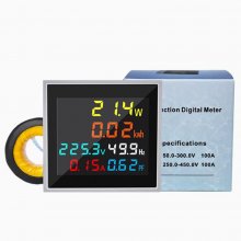 AC 50-300V 100A / Digital Voltage Current Power Electricity Display Frequency Meter 45.0Hz-65.0Hz