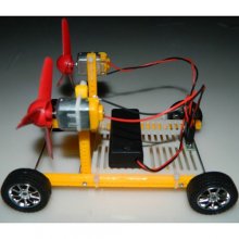 2 Fans Wind Trolley DIY Toy Car