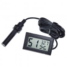 Black / Embedded Thermo-Hygrometer Electronic Thermo-Hygrometer/ Digital Thermo-Hygrometer/ With Probe