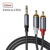 Audiocable Toocki TRS-2RCA 2m black TOOCKI