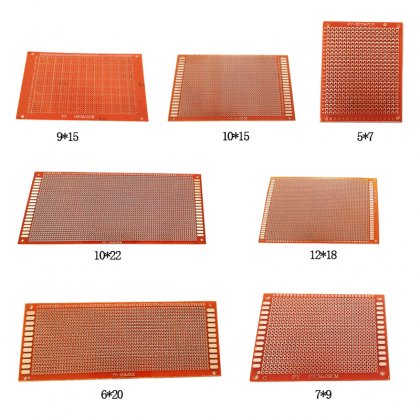 7Pcs/lot (5x7 6x20 7x9 10x15 10x22 12x18) PCB Prototype Board Circuit Protoboard Universal DIY