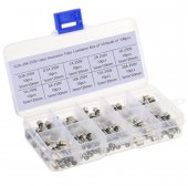 100Pcs Set 5x20mm Quick Blow Car Glass Tube Fuse Assorted Kits Fast-blow Glass Fuses 0.2A 0.5A 1A 2A 3A 5A 8A 10A 15A 20A