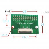 FFC / FPC soldered 0.5mm/1mm pitch connector adapter board 26P