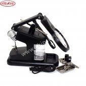 Soldering Iron Station Stand Welding Magnifying Glass Clip Clamp 3 Hand Helping Desktop Magnifier Soldering Repair