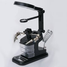 Soldering Iron Station Stand Welding Magnifying Glass Clip Clamp 3 Hand Helping Desktop Magnifier Soldering Repair