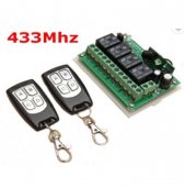 Remote Control 12V 4CH Channel 433Mhz Switch Integrated Circuit With 2 Transmitter DIY Replace Parts Tool Kit