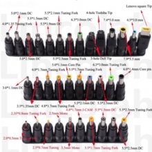 34PCS Universal 5.5mmx2.1mm DC AC Power Adapter Tips Connector Kits for Lenovo Thinkpad Laptop Power Supply Plug Jack Sets