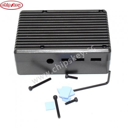Grey Raspberry PI 4b heat sink, metal RPI4 shell raspberry pi4, motherboard aluminum alloy case