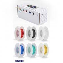 wire 28 AWG silicone 6-colors Box
