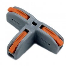 Orange/Grey T-Type Wire Connector Quick Splitter Universal Wiring Cable LED Distribution Terminal Push-in Fast Power Electrical Conector