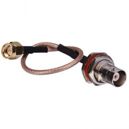 SMA-J Male inside to BNC-K Female inside 20CM RG316 Cable