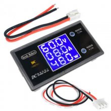 LCD Digital Voltmeter Ammeter Wattmeter Voltage Current Power Meter Volt Detector Tester Monitor 48V 60V 72V DC 0-100V 10A 1000W