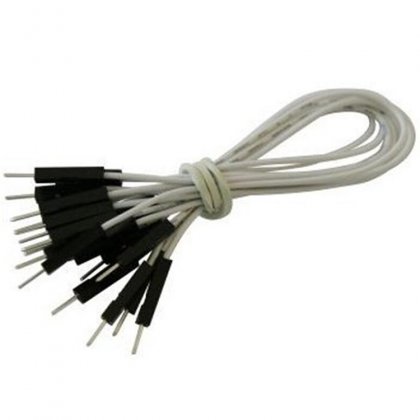 CAB_M-M 10pcs/set 30cm Male/Male Dupont Cable White For Breadboard