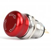 2ON-2OC 19mm 6pins Standard , Metal Emergency Stop Button Switch stainless steel waterproof Button