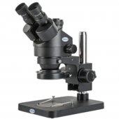 KP-7045TH-B1 KOPPACE 3.5X-90X Black Trinocular Stereo Microscope 144 LED Ring Light WF10X and WF20X Eyepiece