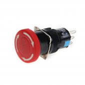 LA16Y-11ZS mushroom emergency stop self-reset rotary button switch