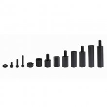 320pcs boxed M2 M2.5 M3 M4 black two-way one-way nylon isolation column with flat washer nuts