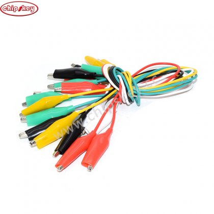 Big Size Test leads, alligator clips cable, two-headed 5 colors, 10pcs 50CM Length