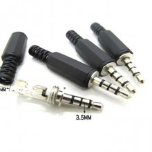 3-ring 4-section 4-pole ring headphone plug 3.5mm four-pole audio plug 3.5 four-section plug