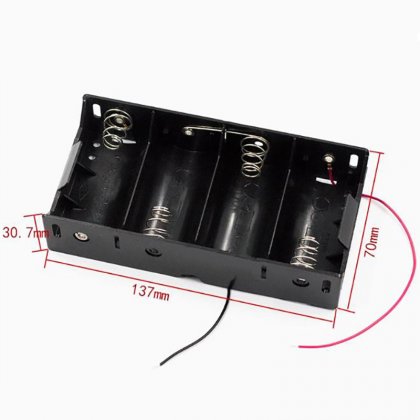 4 slot D size 6V battery holder With SM 2P Header