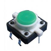 Green LED 12V 12x12dip Illuminated Tactile switch with transparent button
