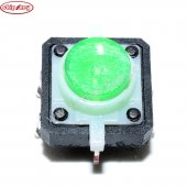 Green LED 12V 12x12dip Illuminated Tactile switch with transparent button