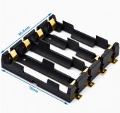 4X 18650 Series smt smd Batteries Holder Box Storage Case Container With Bronze Pins Drop Ship