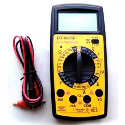 DT9205B LCD Display Ammeter Voltmeter Ohmmeter Capacimeter Multitester w Lead