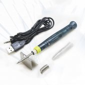 Soldering Iron Mini USB Electric Portable Soldering Gun with LED Indicator Hot Iron Welding Heating Tool 5V 8W