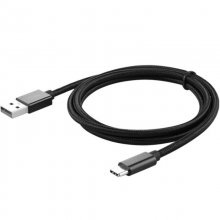 USB-C type-C Nylon Sleeve cable black 1M