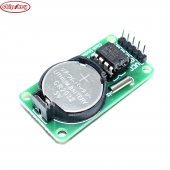 DS1302 real-time clock module; with battery the CR2032 power-down walk