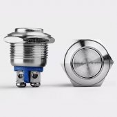 16mm Flat and Screw head metal push button switches reset button momentary start waterproof mechanical equipment horn