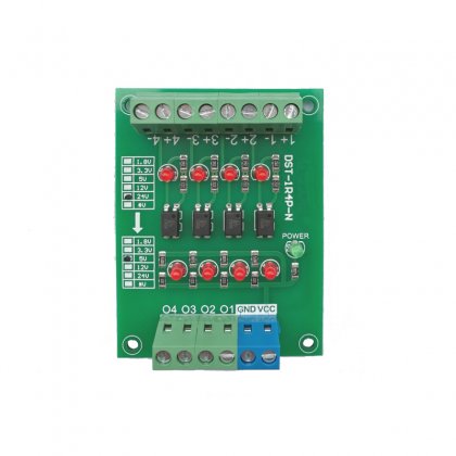 24V to 1.8V 4-way photoelectric isolation module/high-level voltage conversion board/PNP output DST-1R4P-P