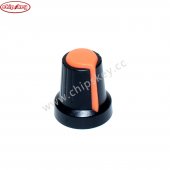 Orange and Black Potentiometer Knob 6*15*17