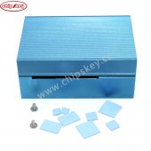 Blue Aluminum Case With Fan for raspberry pi 4