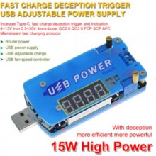 DP2F DC DC adjustable usb laboratory power supply DC 0.5-30V 15W voltage regulator QC2.0 AFC FCP Quick charge trigger