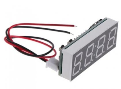 Blue 12V 5-24V Electronic Voltmeter Thermometer Clock for Car Auto LED Monitor Module